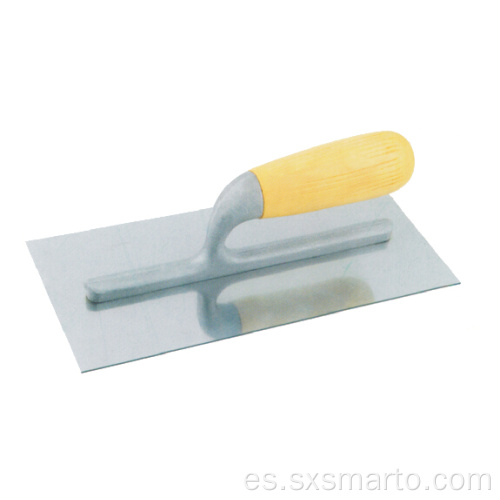 Paleta de revestimiento de acero al carbono con mango de madera